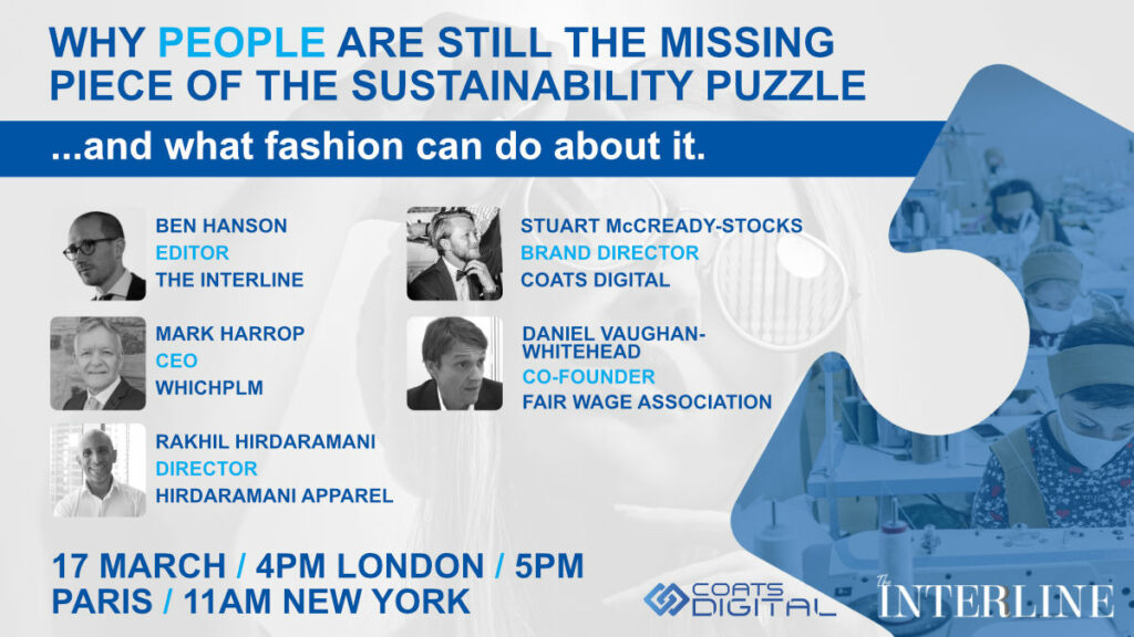 Details about the upcoming roundtable discussion, chaired by The Interline, focused on fair wages in fashion.