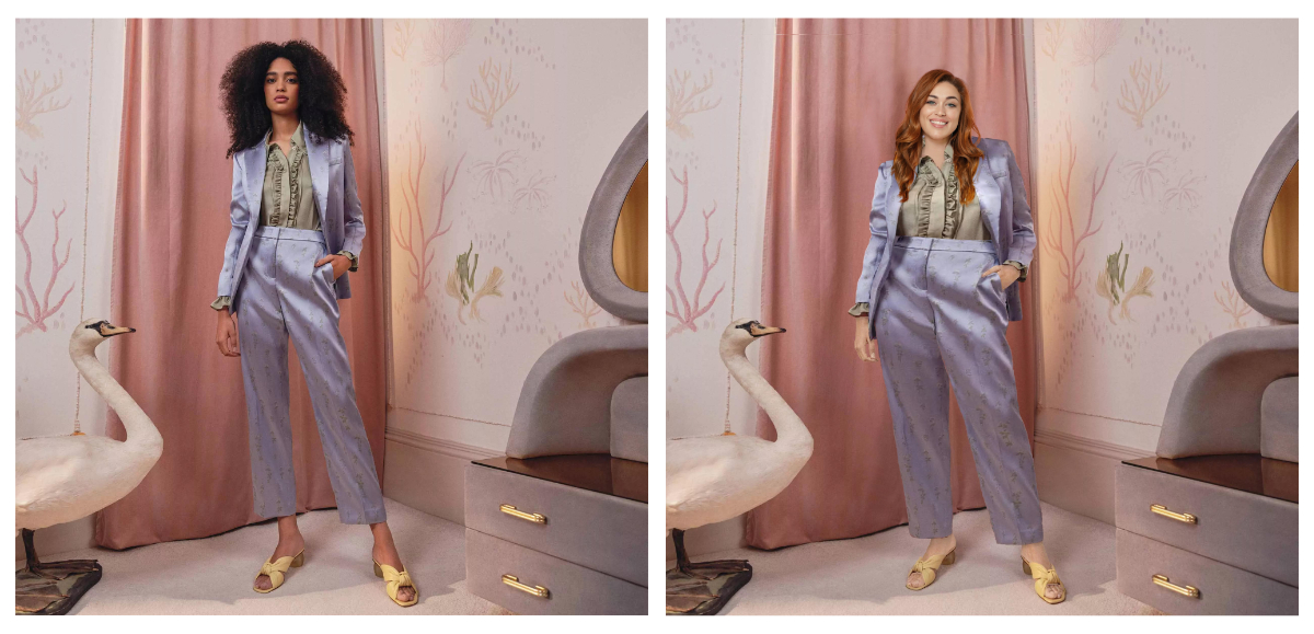 Machine learning allows for turnkey adjustment of product photography into digital try-on experiences.