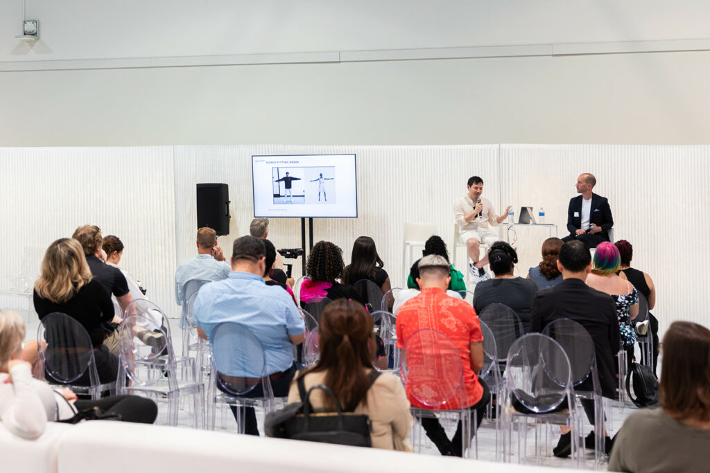 The Interline and Heartdub showcase real-time motion capture for fashion avatars, live on the technology stage.