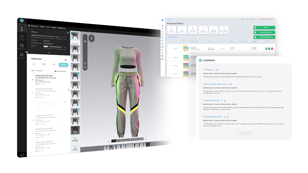 A screenshot of one of the many modules from CLO Virtual Fashion.